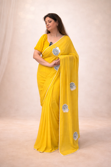 Sun-kissed Crepe Saree