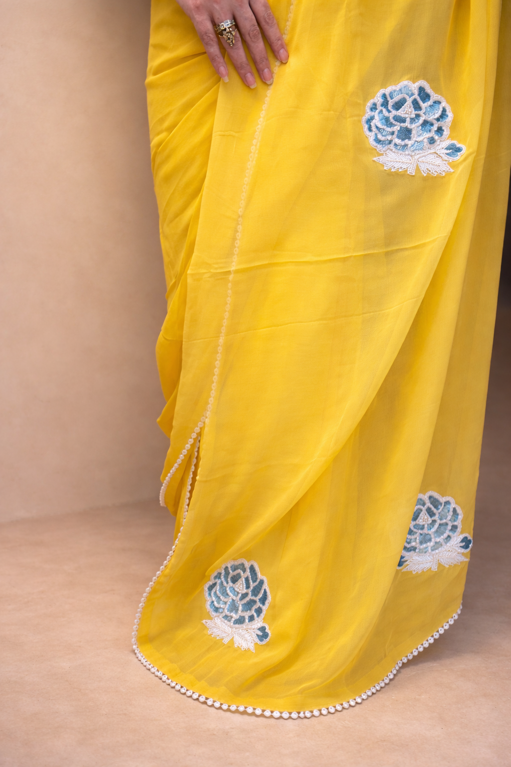 Sun-kissed Crepe Saree