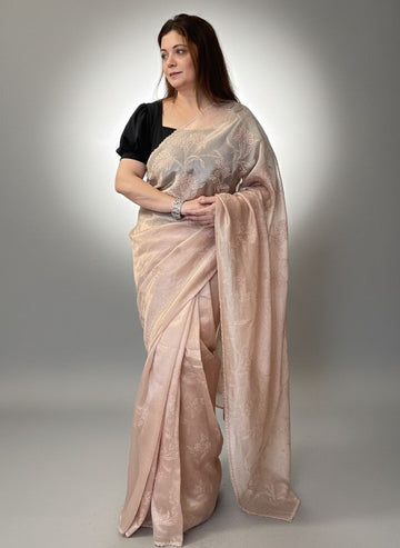 Gulbahar pink saree